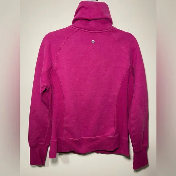 Lululemon Rasberry/Guava Calm And Cozy Scuba Cotton in Size 10 - Picture 6 of 9
